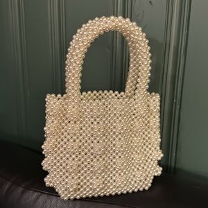 Pearl Beaded Hand Bag Purse Beach Resort Vacation Summer Easter